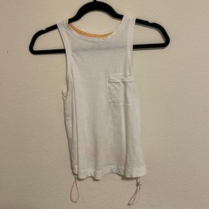 white athleta drawstring tank top